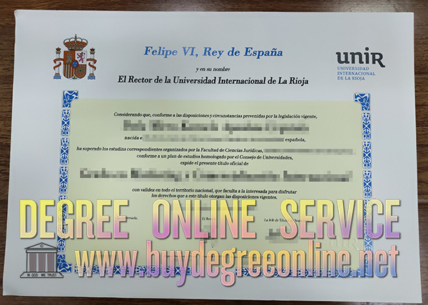 UNIR diploma, UNIR degree