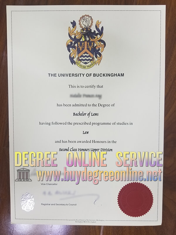 University of Buckingham diploma