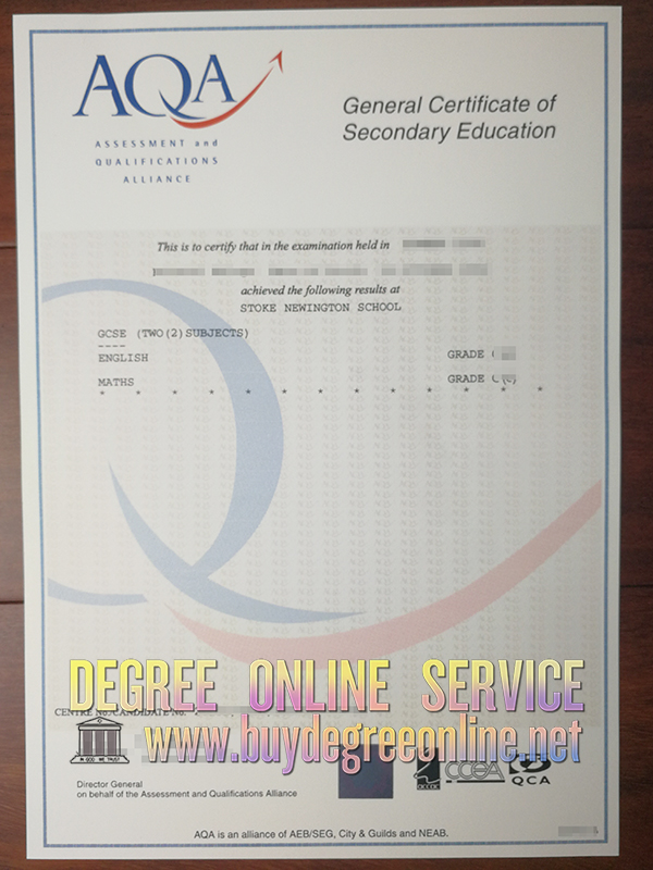 AQA certificate