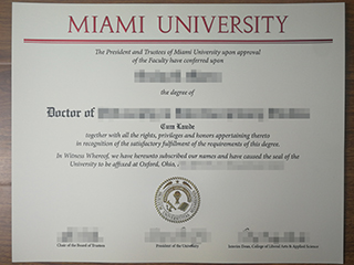 The fake Miami University Doctor degree from America for sale here