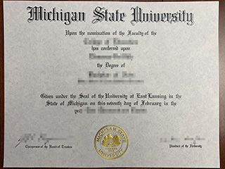 Order a fake Michigan State University diploma, buy MSU fake degree online