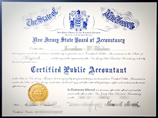 Fake New Jersey CPA certificate, buy a fake CPA certificate in New Jersey