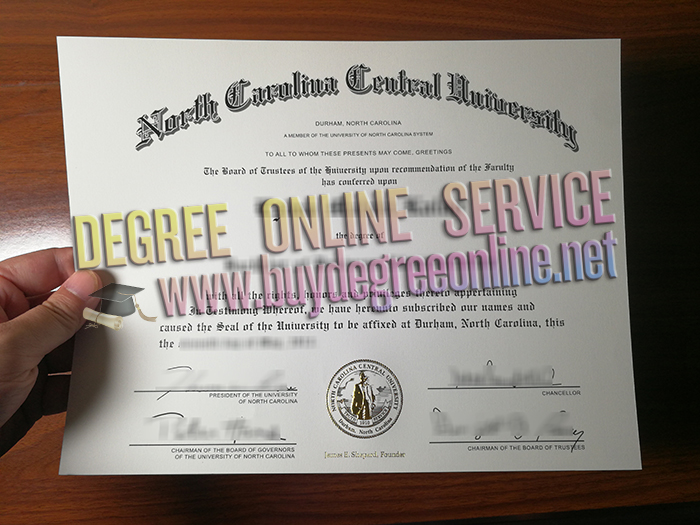 North Carolina Central University diploma