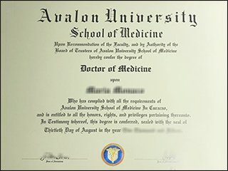 Avalon University School of Medicine diploma, buy AUSOM MD degree