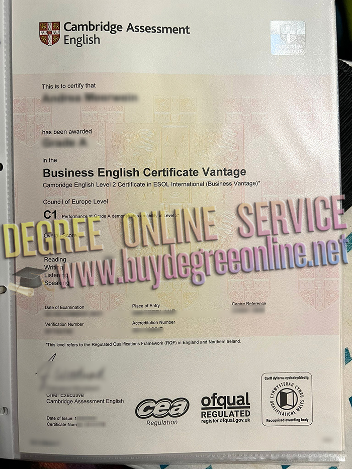 Cambridge Business English Certificate Vantage