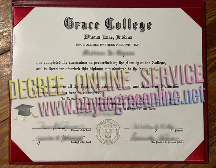 Grace College and Seminary diploma