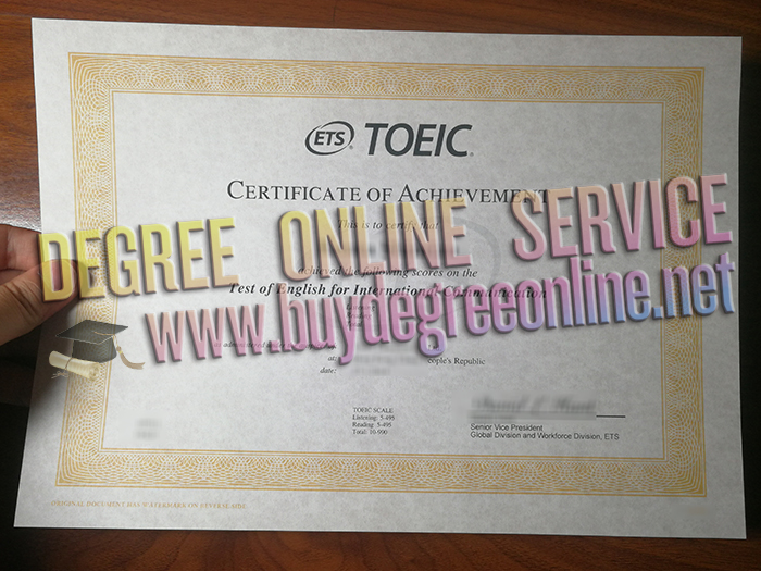 TOEIC Certificate