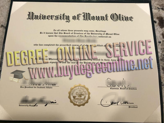 University of Mount Olive diploma