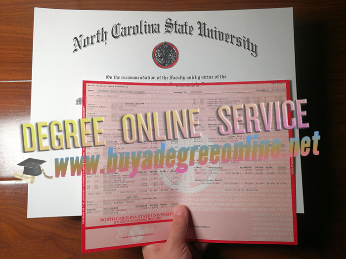 North Carolina State University diploma and transcript