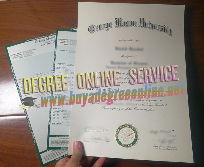 George Mason University diploma and transcript