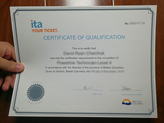Order ITA BC certificate, buy Skilled Trades BC certificate in Canada