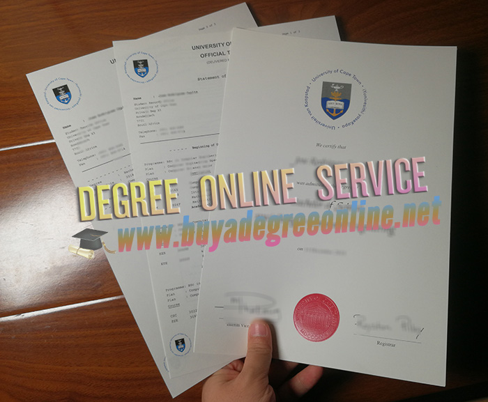 University of Cape Town degree and transcript