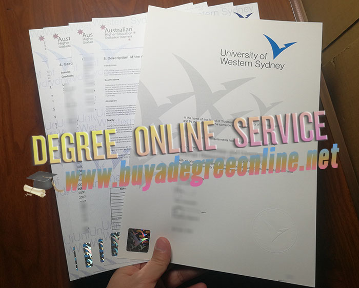 University of Western Sydney degree and transcript