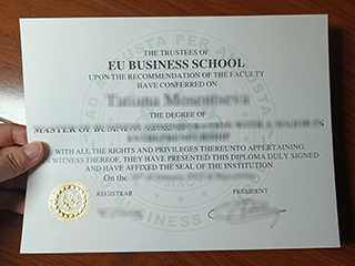 Buy EU Business School degree, Order MBA diploma online