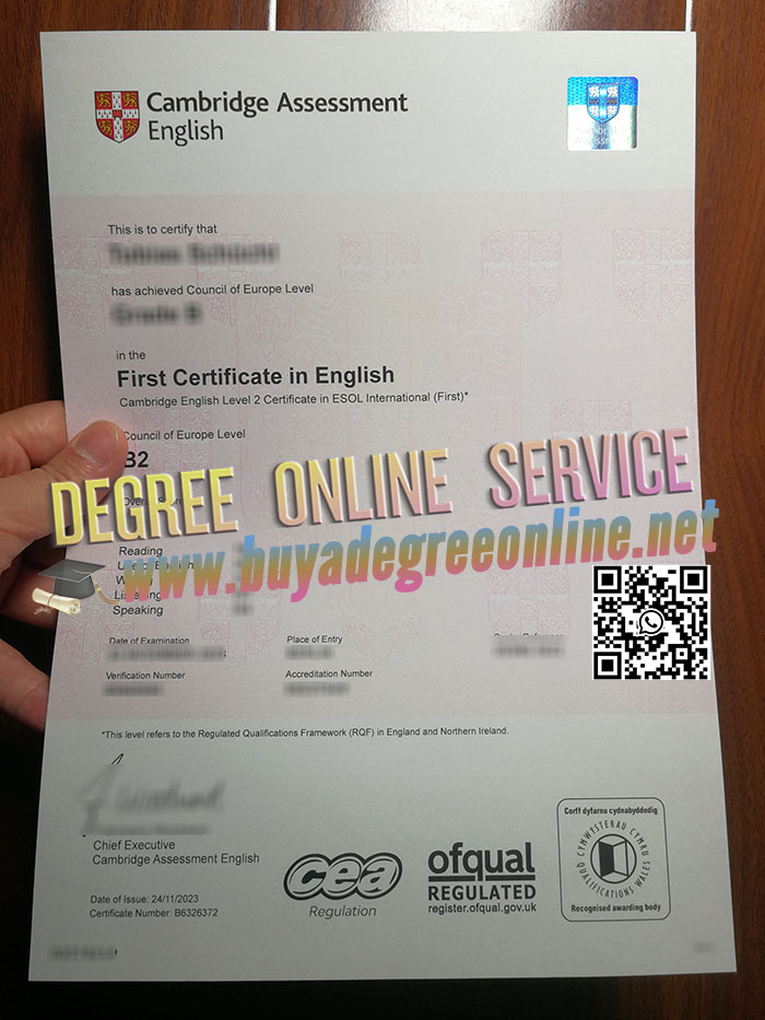 Cambridge FCE Certificate