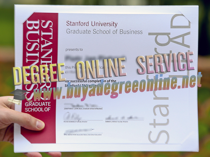 Stanford Graduate School of Business certificate