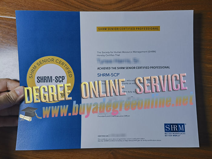 SHRM-SCP certificate