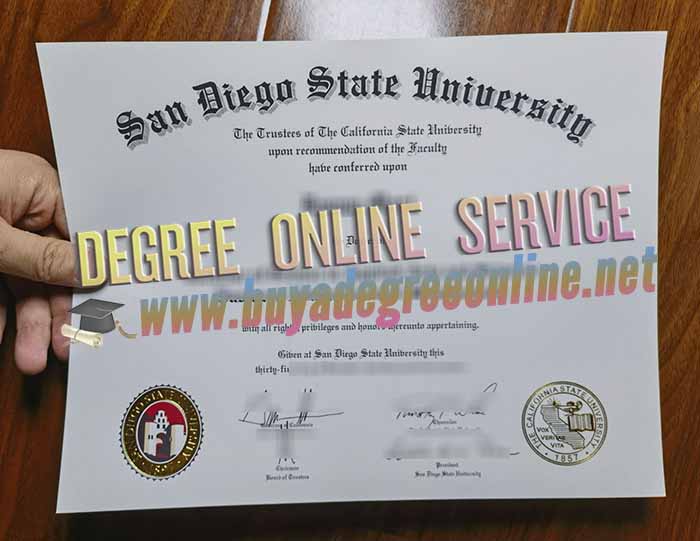 San Diego State University diploma