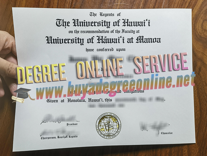 University of Hawaiʻi at Mānoa diploma